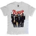 The Clash Unisex T-Shirt: Riot Band Photo (White)
