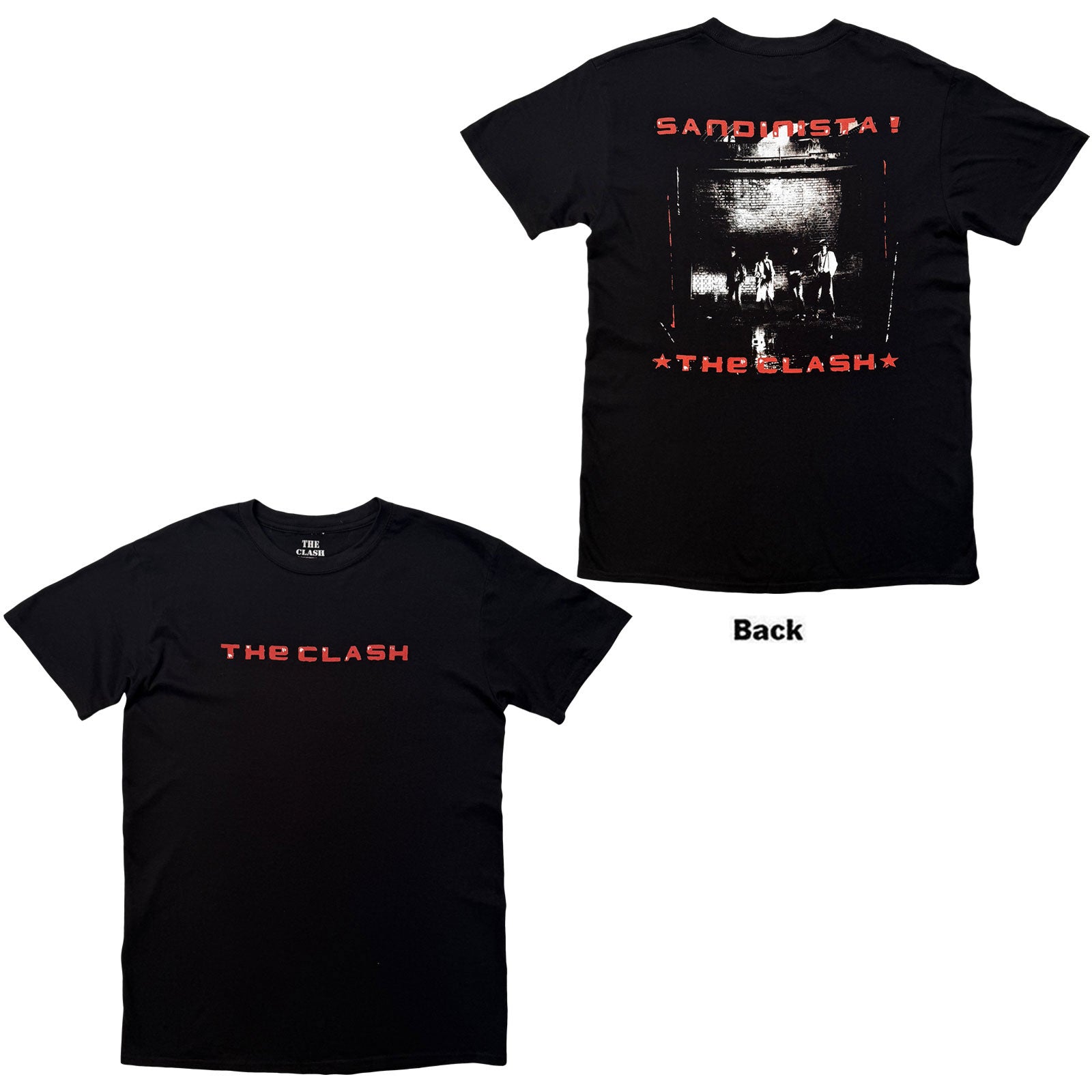 The Clash Unisex T-Shirt: Sandinista (Black) (Back Print)