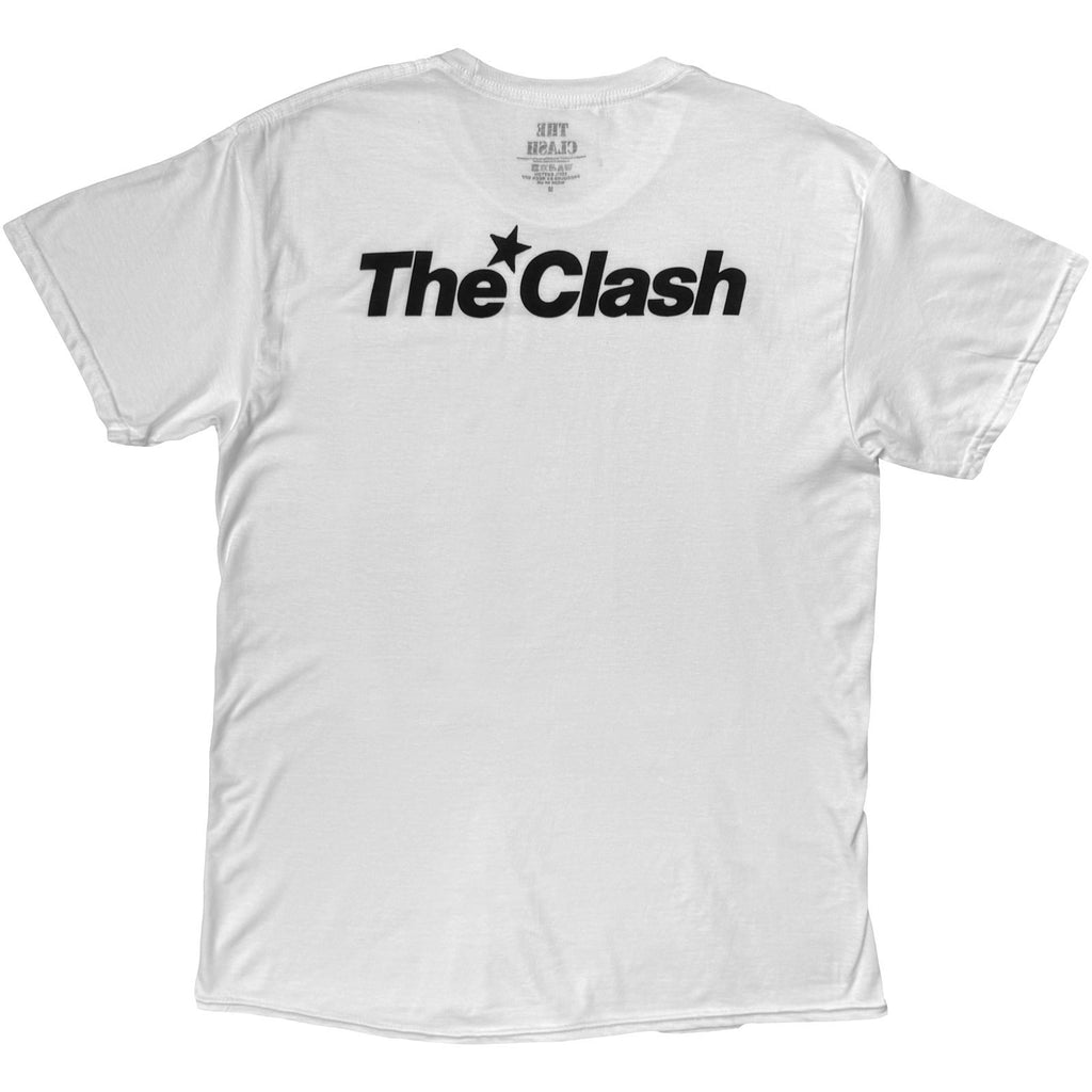 The Clash Unisex T-Shirt: London Calling Press Photo (White) (Back Print)