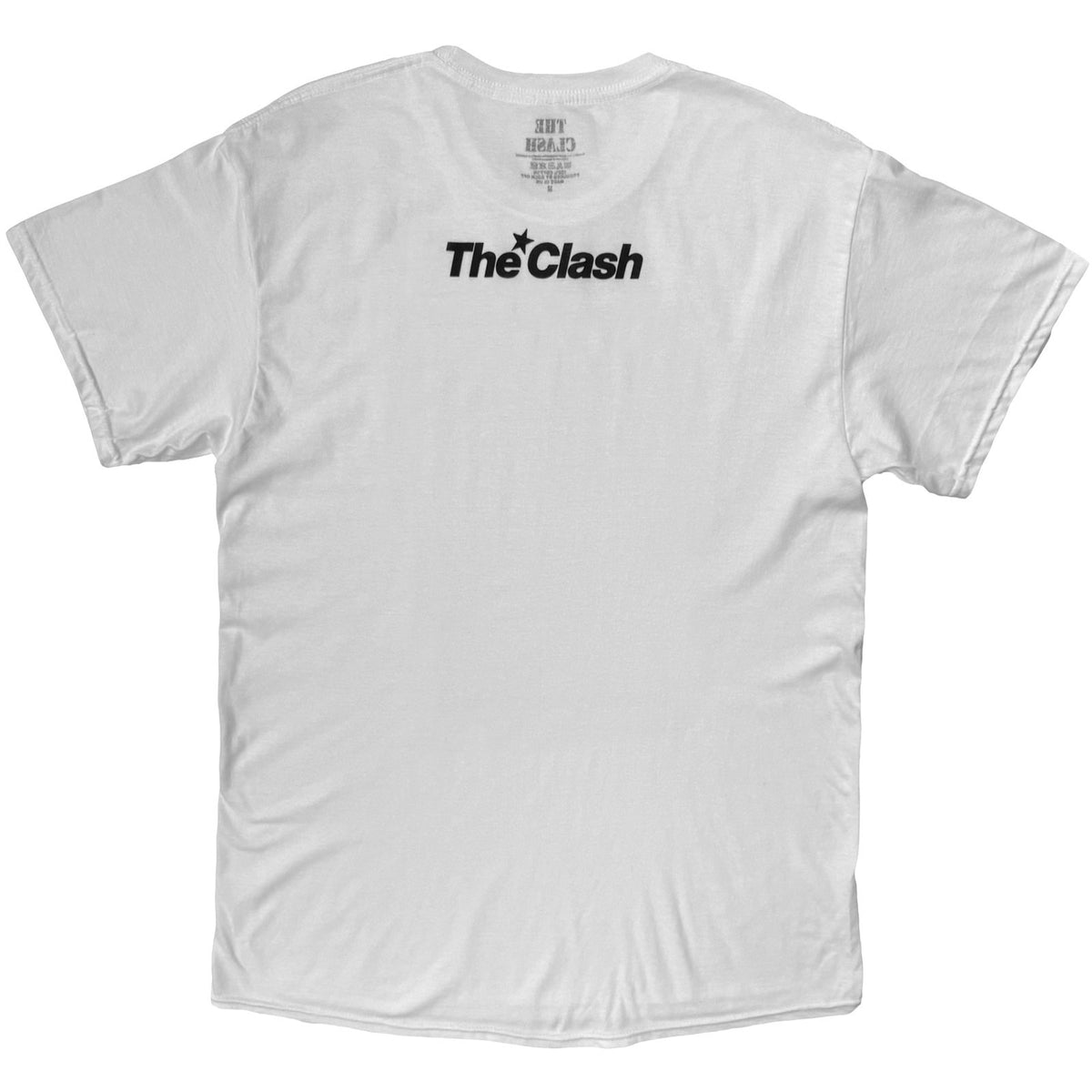 The Clash Unisex T-Shirt: Guitar Smash (White) (Back Print)