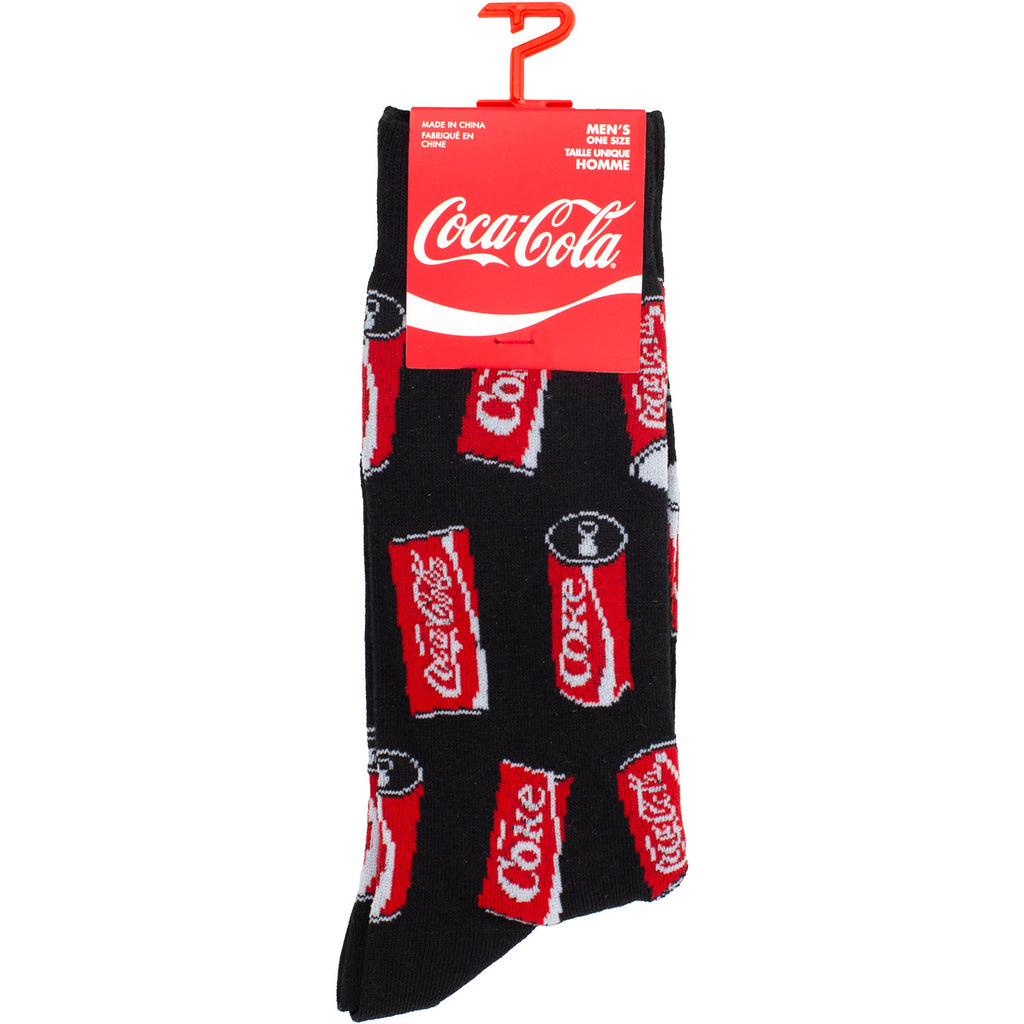 Coca-Cola Unisex Crew Socks: Coke Cans (Black)  (UK Size 6.5 - 11)