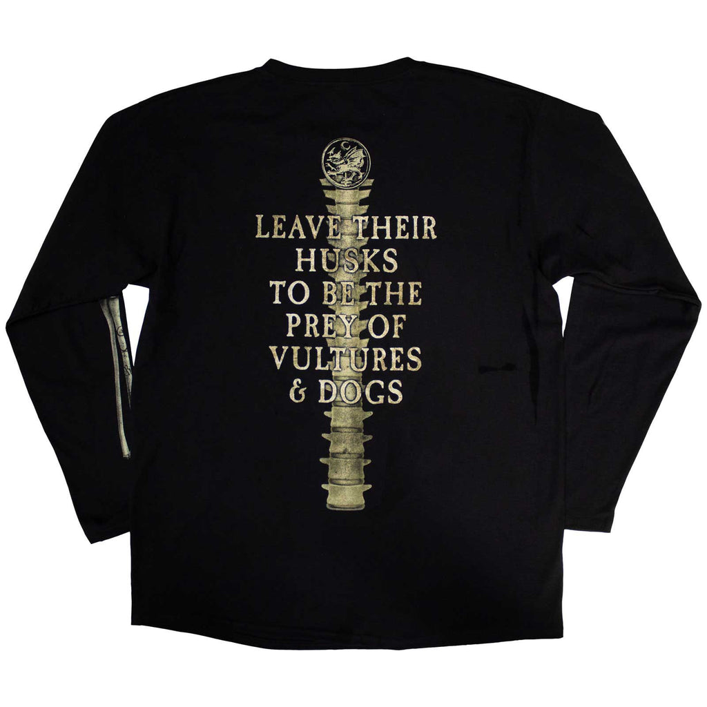Cradle Of Filth Unisex Long Sleeve T-Shirt: Skeleton (Black) (Back & Sleeve Print)