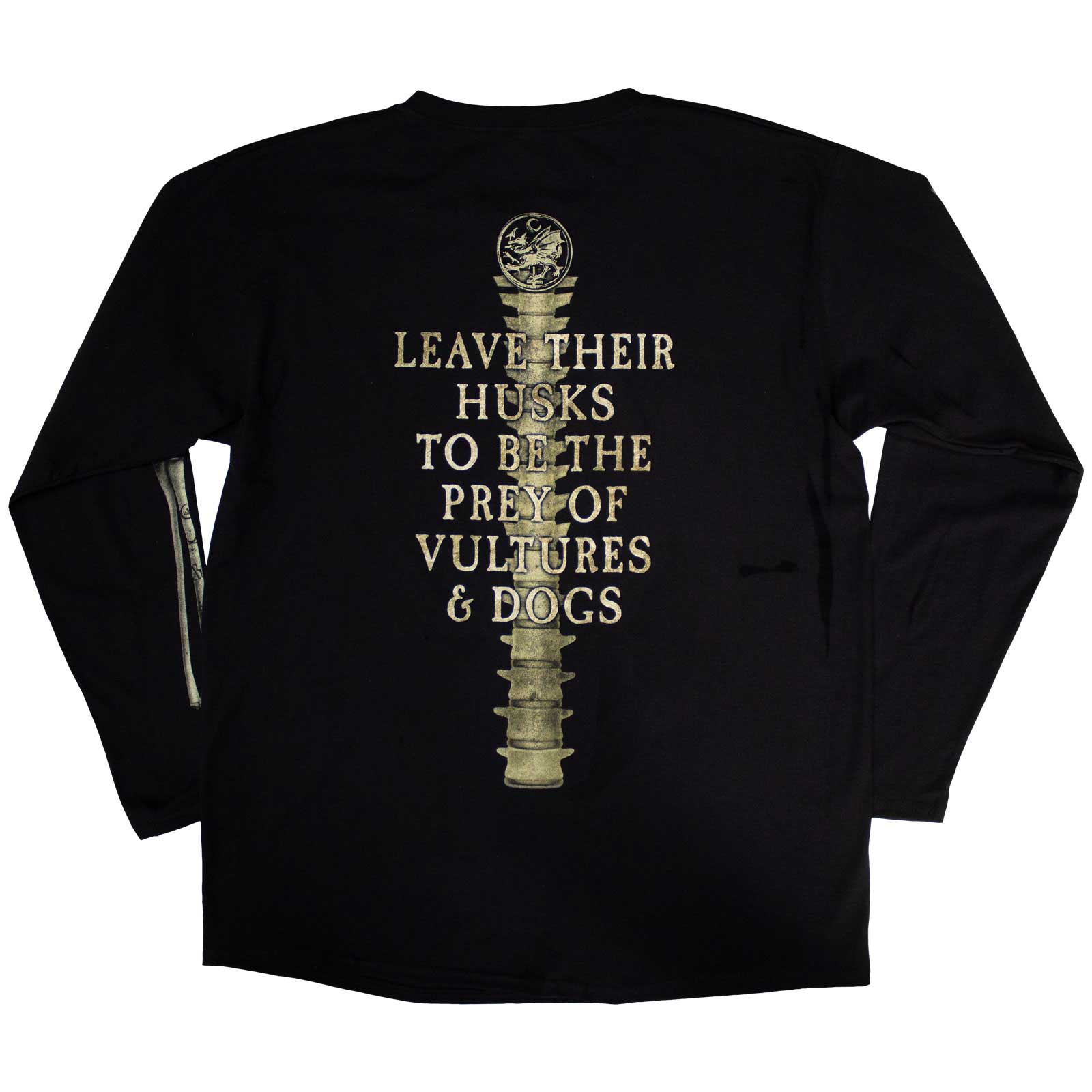 Cradle Of Filth Unisex Long Sleeve T-Shirt: Skeleton (Black) (Back & Sleeve Print)