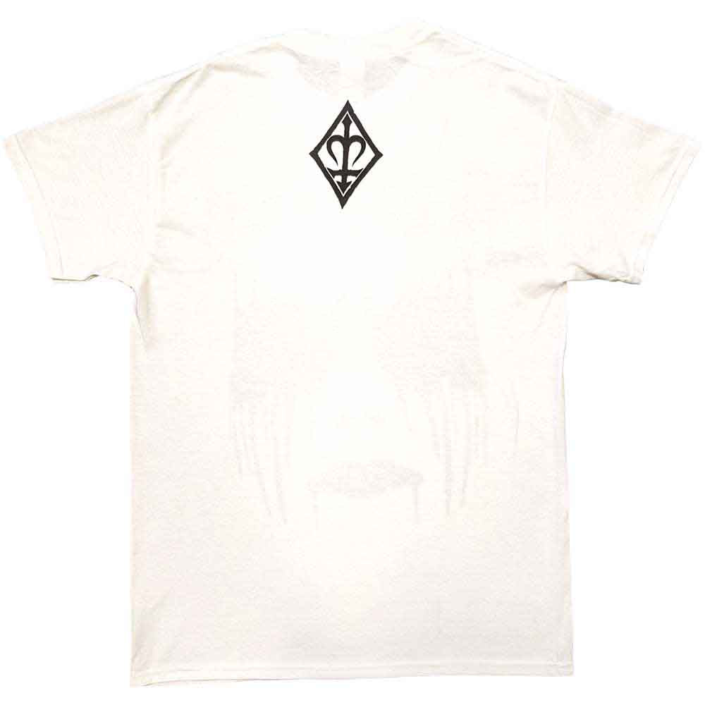 Cradle Of Filth Unisex T-Shirt: Dani Make Up (White) (Back Print)