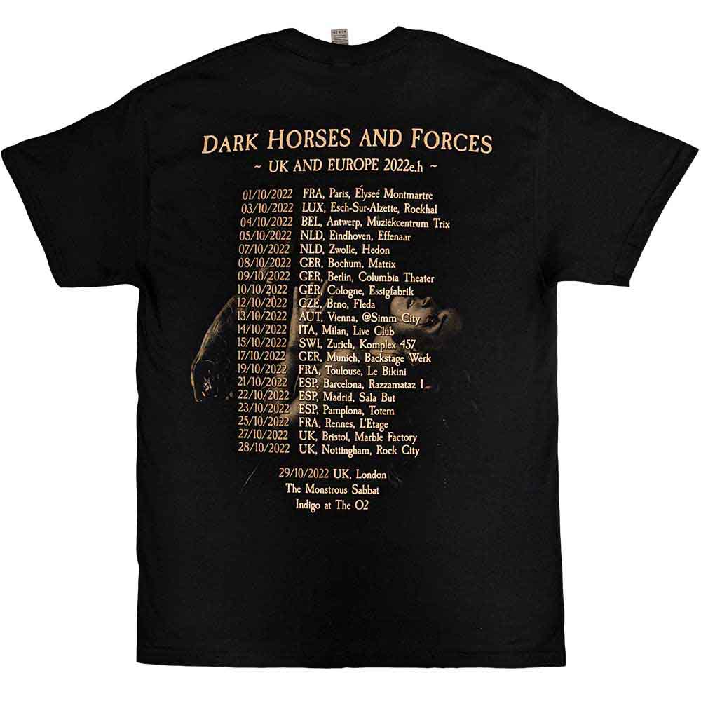 Cradle Of Filth Unisex T-Shirt: Dark Horses (Black) (Back Print)