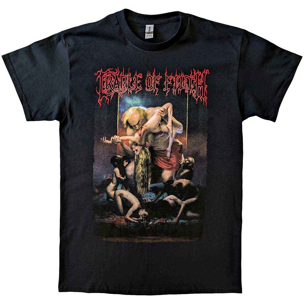 Cradle Of Filth Unisex T-Shirt: Existance Is Futile Saturn (Black) (Back Print)