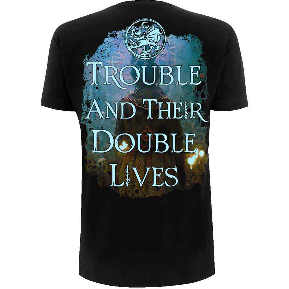 Cradle Of Filth Unisex T-Shirt: Trouble & Their Double Lives (Black) (Back Print)