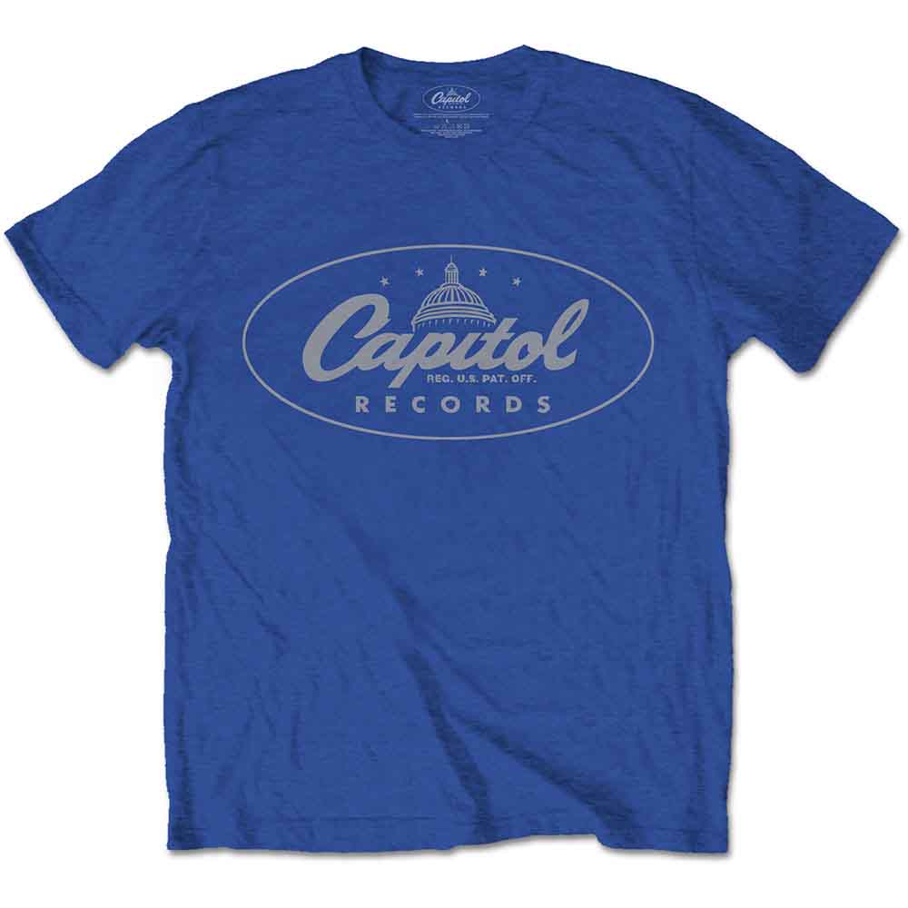 Capitol Records Unisex T-Shirt: Logo (Blue)