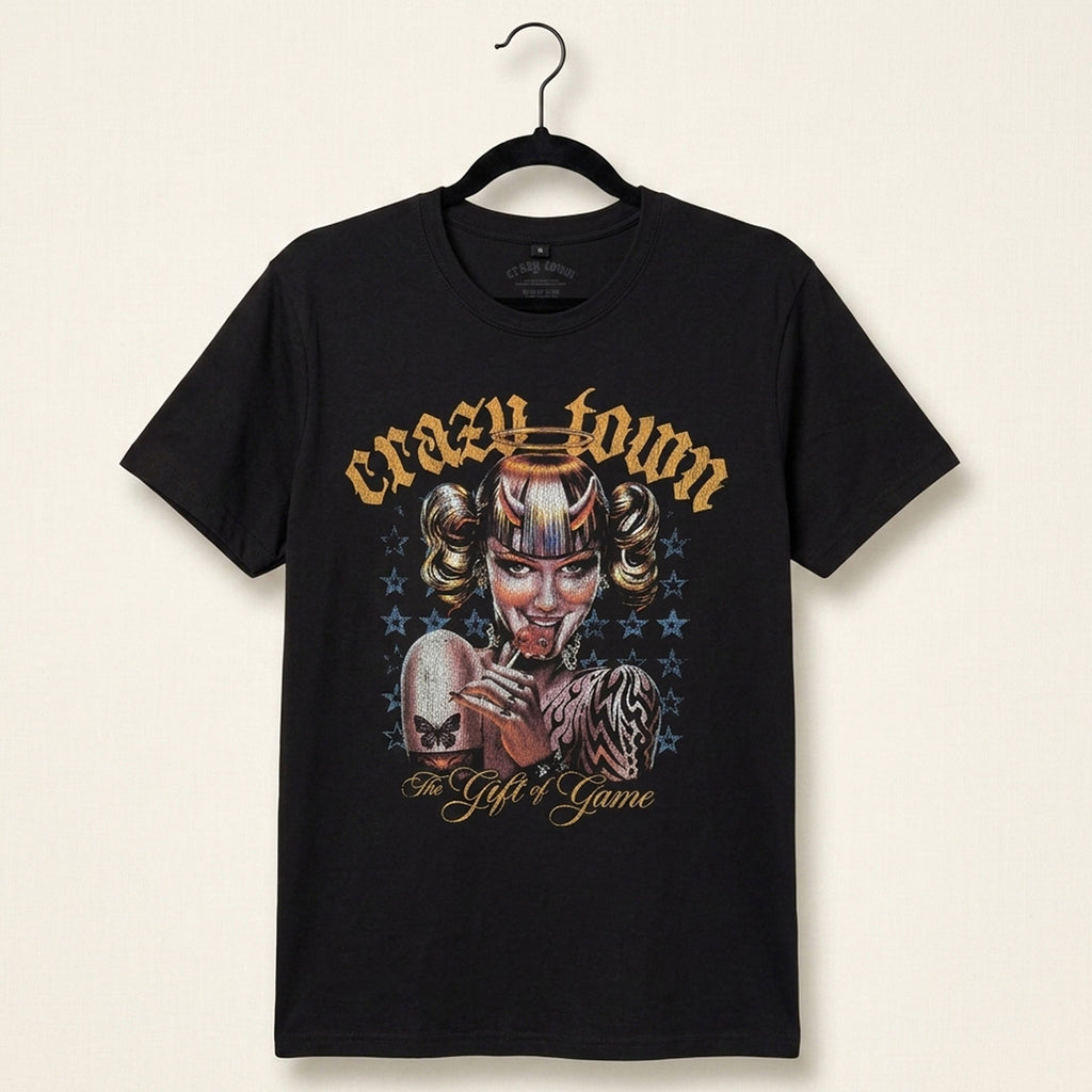 Crazy Town Unisex Premium Carbon T-Shirt: The Gift Of Game (Black)