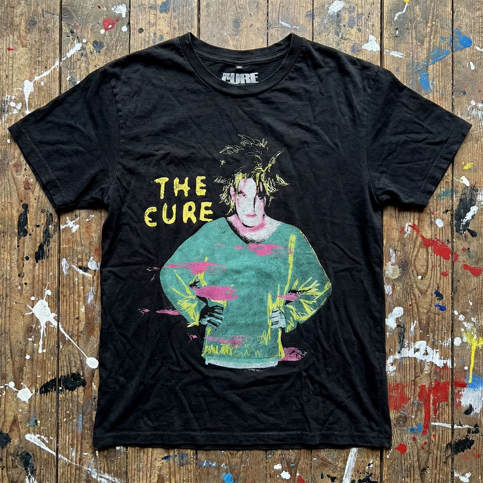 The Cure Unisex Premium Carbon T-Shirt: Beach Party Tour '86 (Black) (Back Print)
