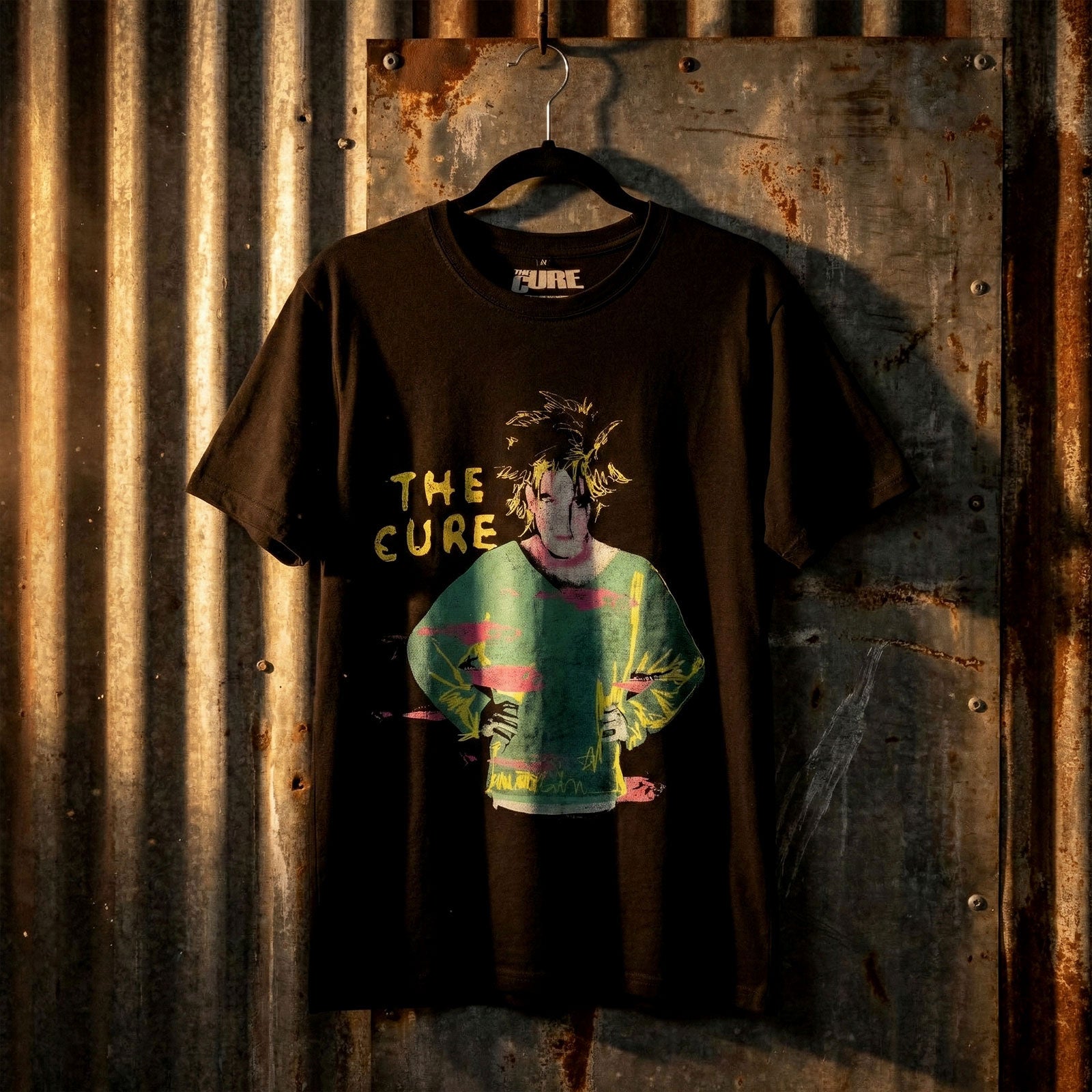 The Cure Unisex Premium Carbon T-Shirt: Beach Party Tour '86 (Black) (Back Print)