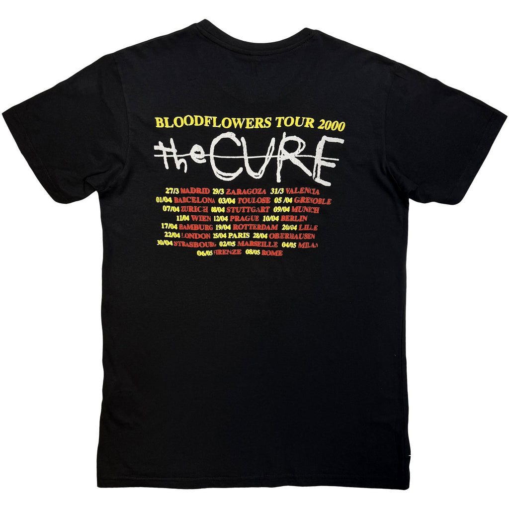 The Cure Unisex Premium Carbon T-Shirt: Bloodflowers Tour '00 (Black) (Back Print)