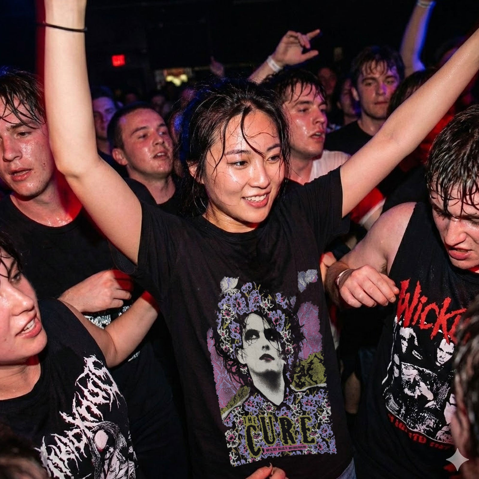 The Cure Unisex Premium Carbon T-Shirt: Dallas Poster 05.13.23 (Black)