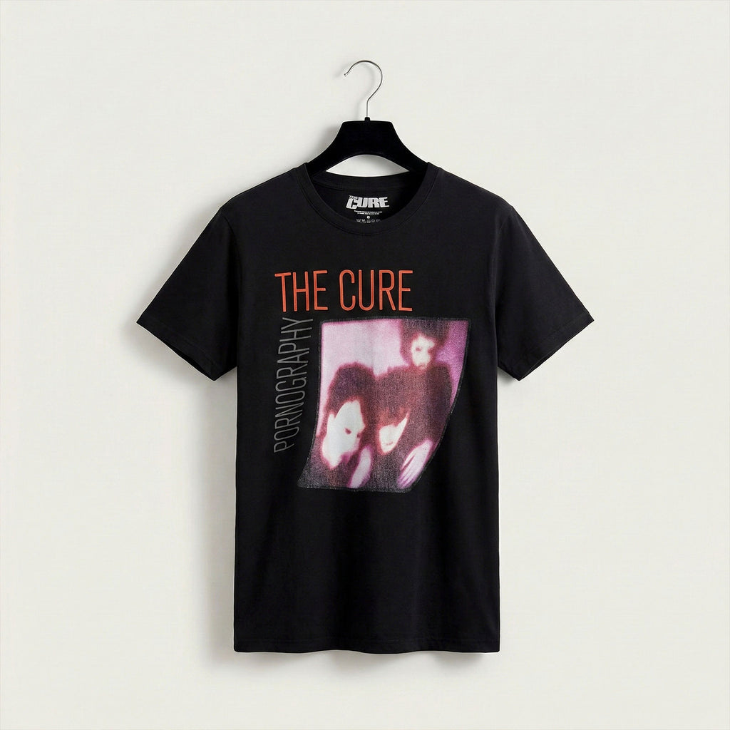 The Cure Unisex Premium Carbon T-Shirt: Pornography Photo Warped (Black)