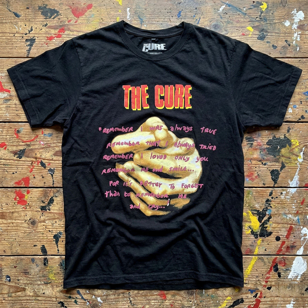 The Cure Unisex Premium Carbon T-Shirt: Praying Hands Treasure Lyric (Black)