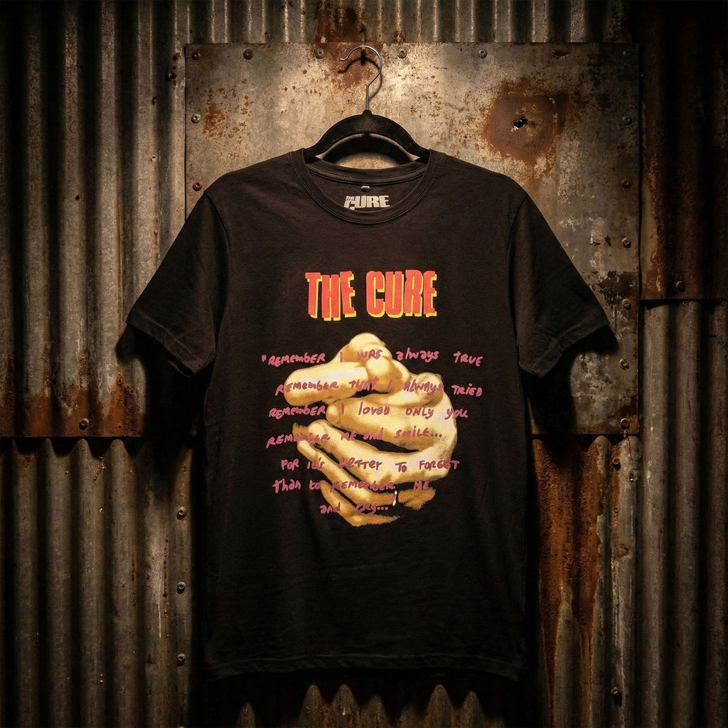 The Cure Unisex Premium Carbon T-Shirt: Praying Hands Treasure Lyric (Black)