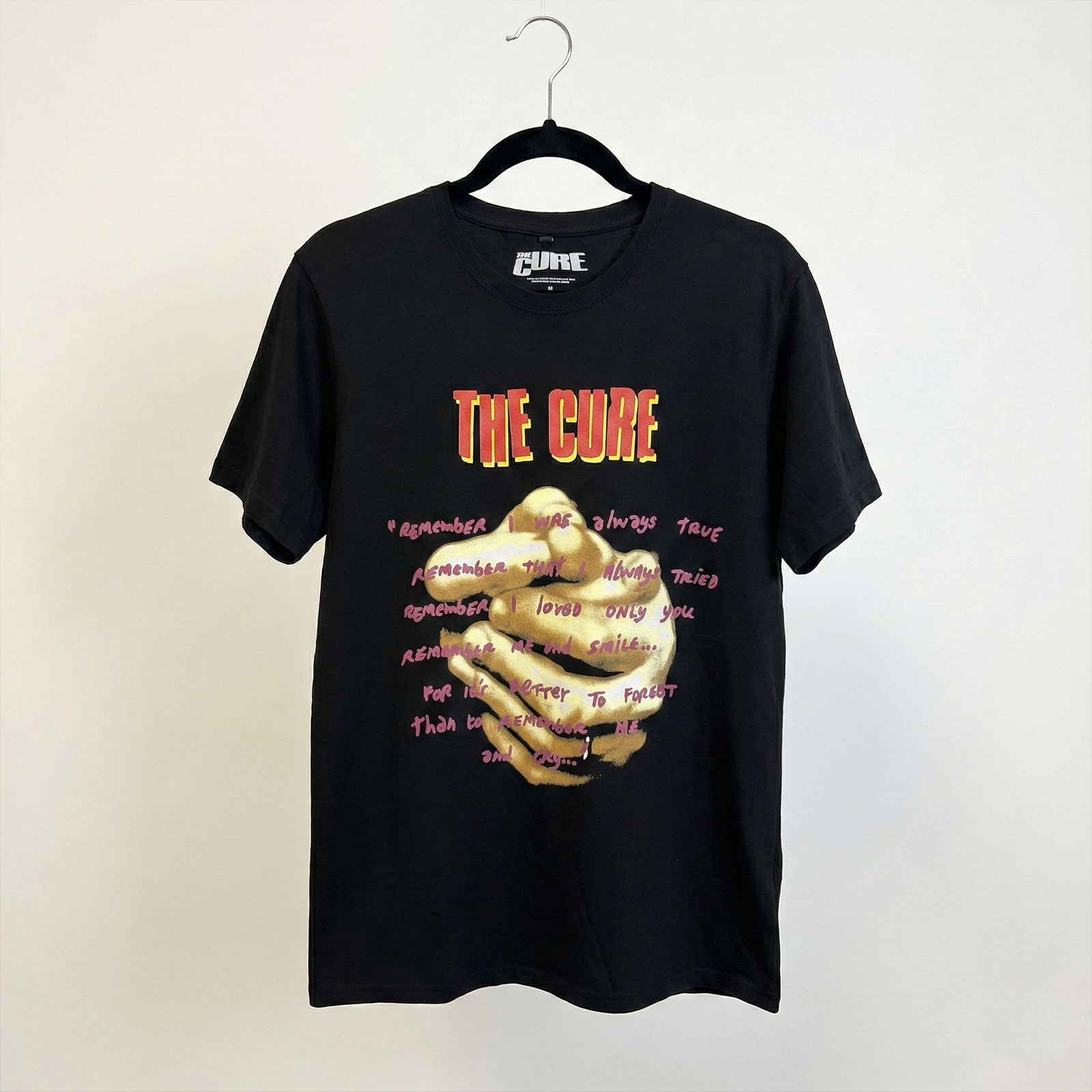 The Cure Unisex Premium Carbon T-Shirt: Praying Hands Treasure Lyric (Black)