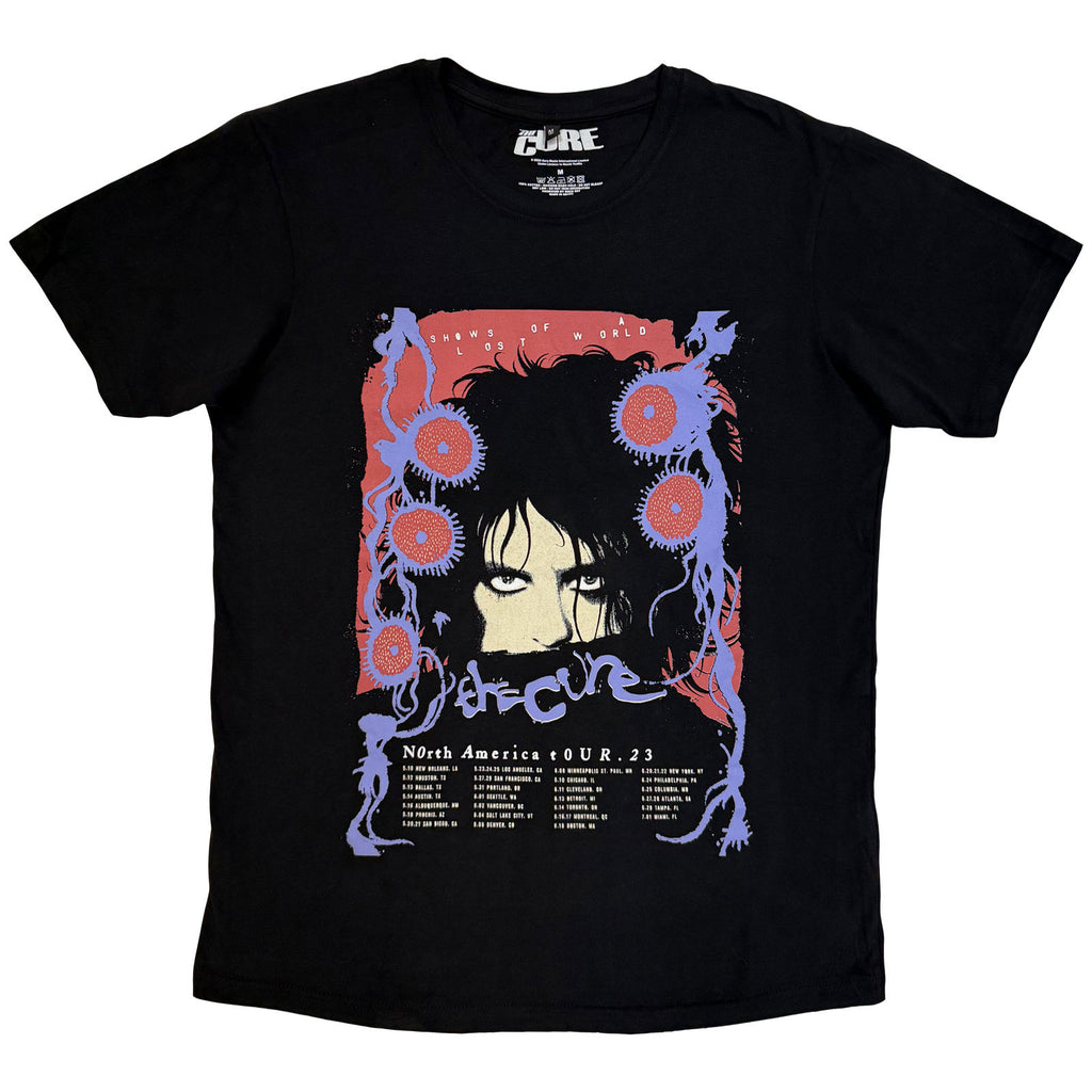The Cure Unisex Premium Carbon T-Shirt: North American Tour '23 Poster (Black)