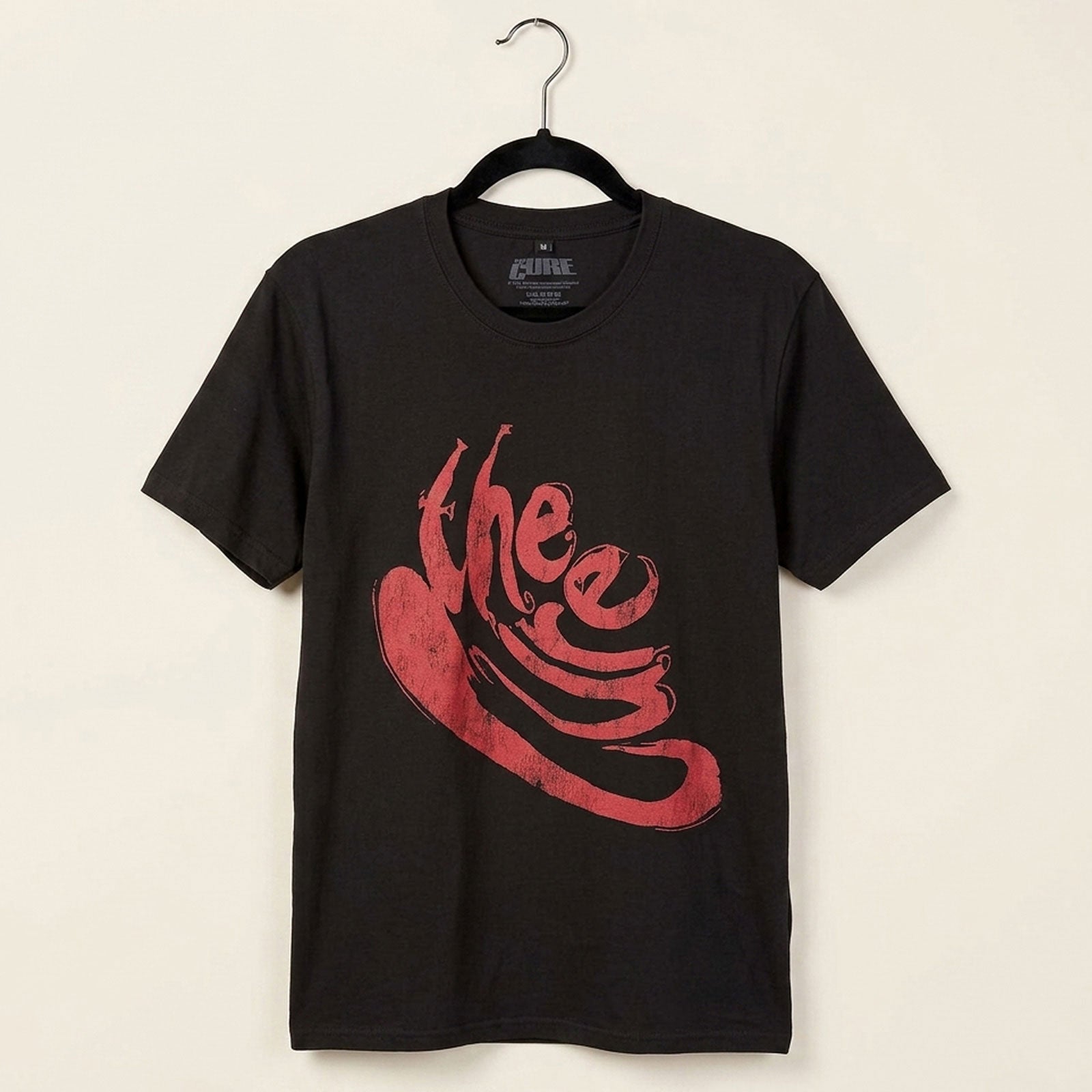 The Cure Unisex Premium Carbon T-Shirt: Swirl Logo (Black)