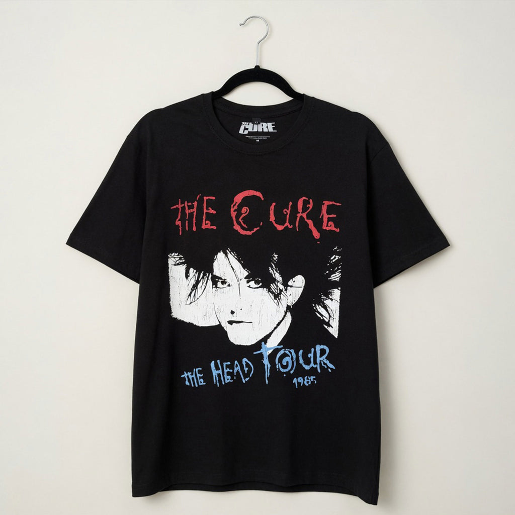The Cure Unisex Premium Carbon T-Shirt: The Head Tour '85 (Black) (Back Print)