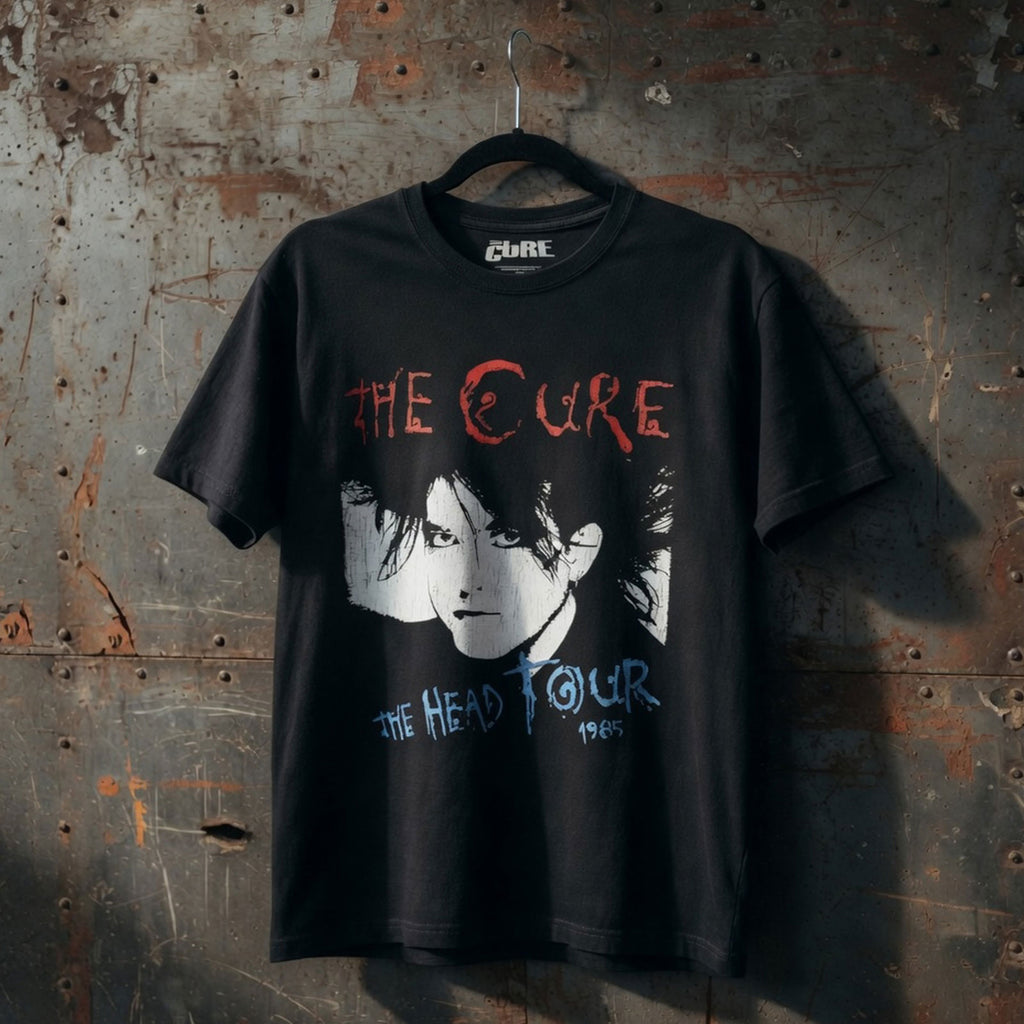 The Cure Unisex Premium Carbon T-Shirt: The Head Tour '85 (Black) (Back Print)