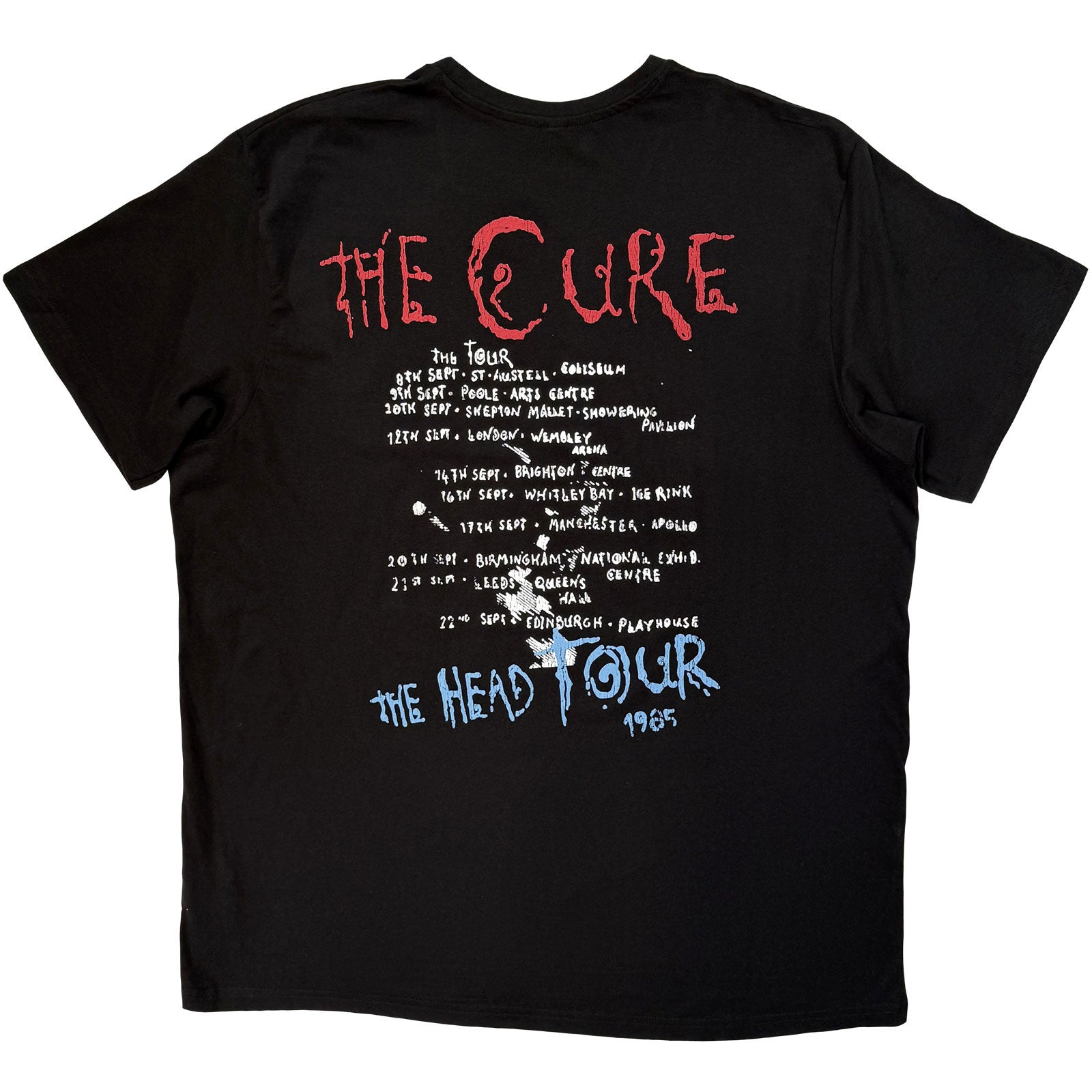 The Cure Unisex Premium Carbon T-Shirt: The Head Tour '85 (Black) (Back Print)