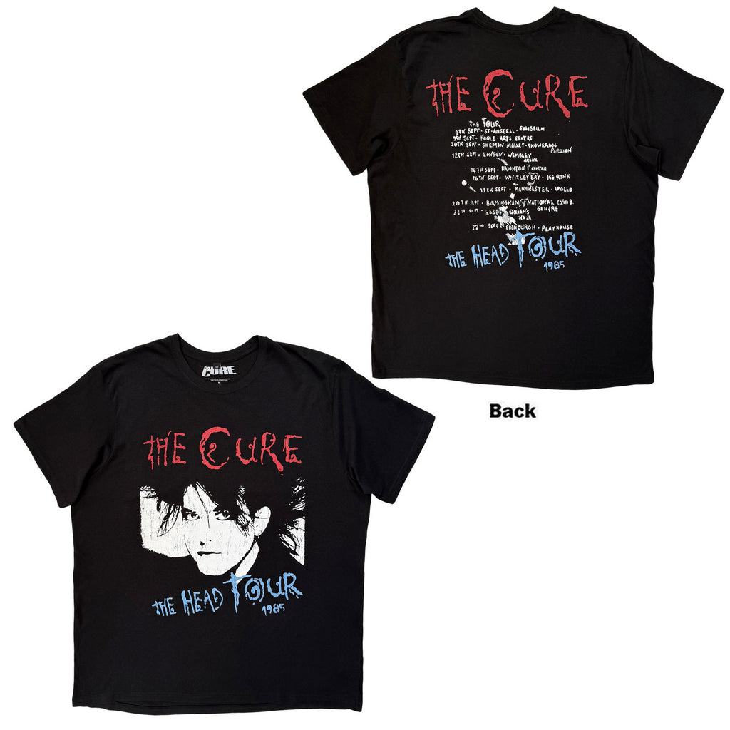 The Cure Unisex Premium Carbon T-Shirt: The Head Tour '85 (Black) (Back Print)