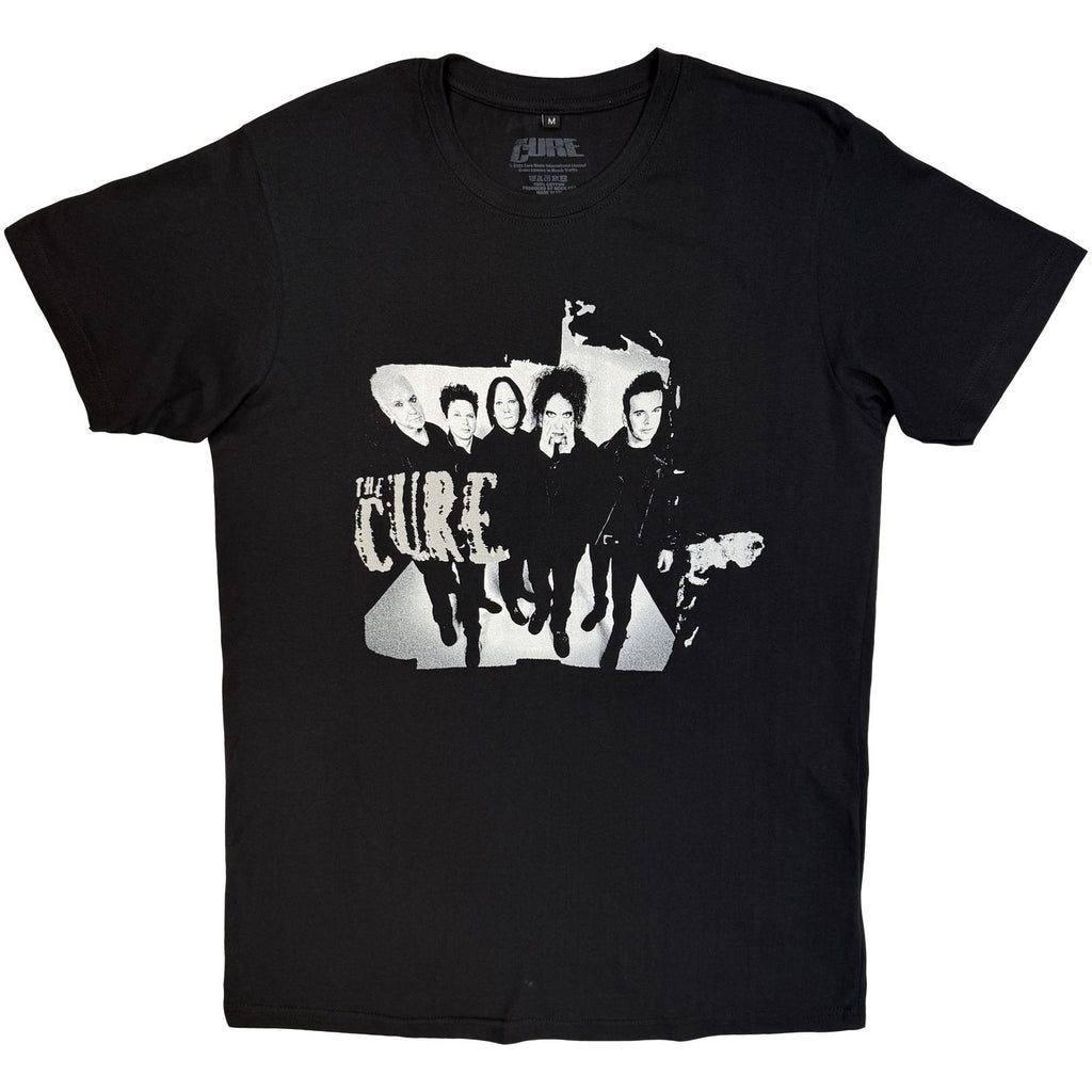 The Cure Unisex Premium Carbon T-Shirt: 40 Years Band Photo (Black)