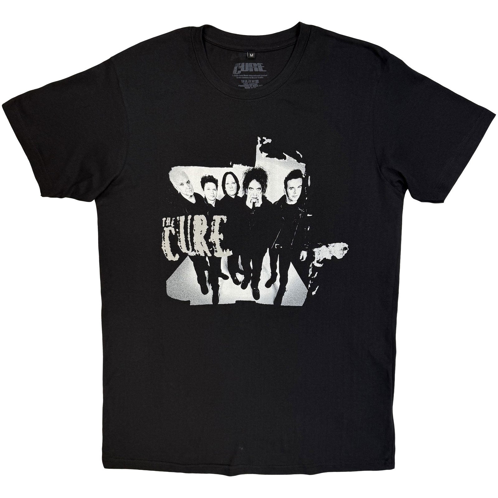 The Cure Unisex Premium Carbon T-Shirt: 40 Years Band Photo (Black)