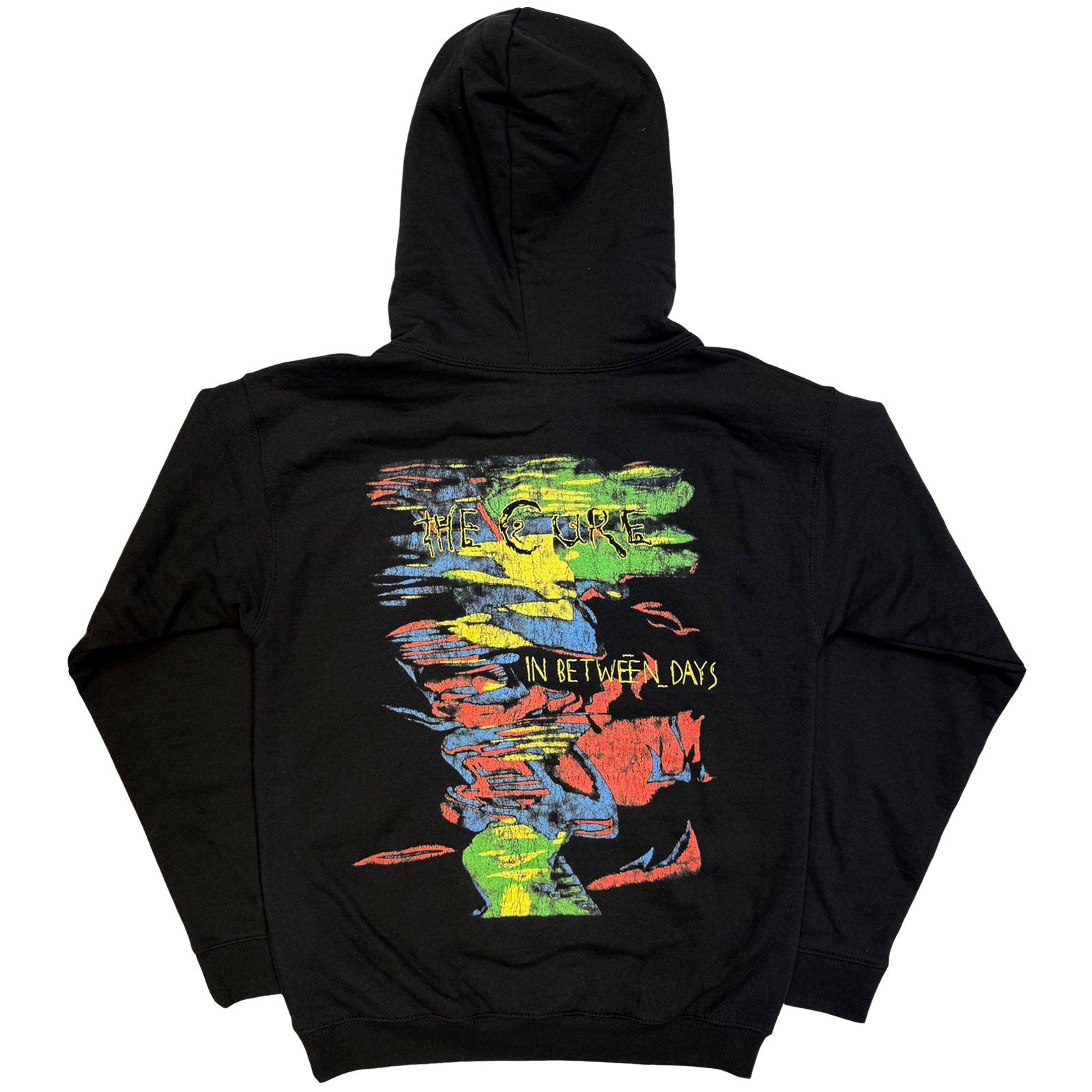 The Cure Unisex Pullover Hoodie: In Between Days (Black) (Back Print)
