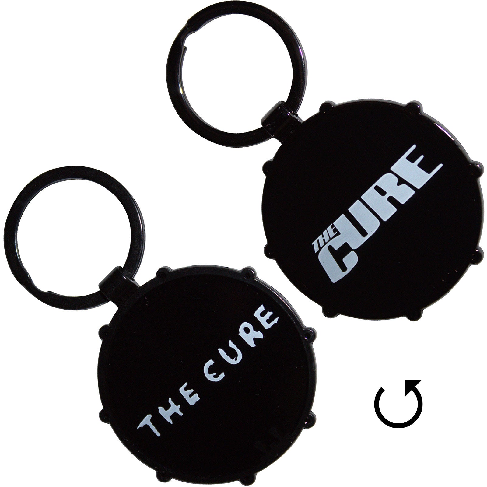 The Cure Keychain: Logos Drum (Double-Sided)