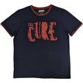 The Cure Unisex Ringer T-Shirt: Logo (Navy Blue)