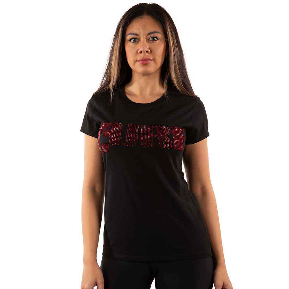 The Cure Ladies T-Shirt: Logo (Black) (Embellished)