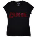 The Cure Ladies T-Shirt: Logo (Black) (Embellished)