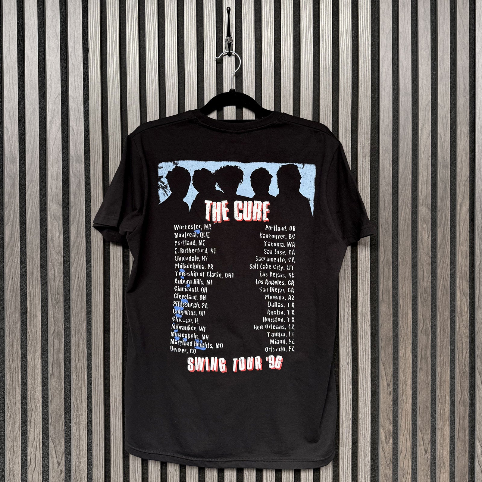 The Cure Unisex Unplugged T-Shirt: Swing Tour '96 (Black) (Back Print)