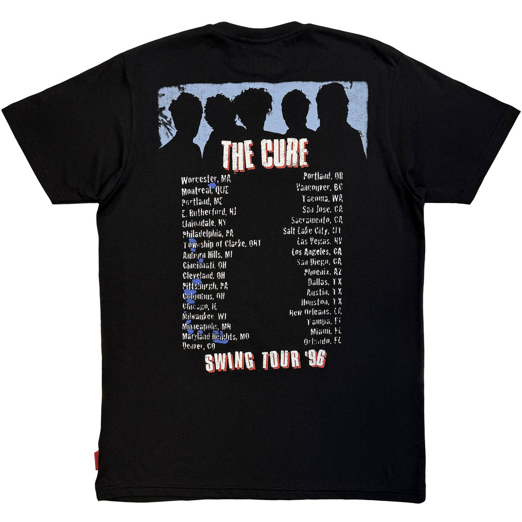 The Cure Unisex Unplugged T-Shirt: Swing Tour '96 (Black) (Back Print)
