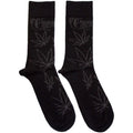 Cypress Hill Unisex Ankle Socks: Leaf Pattern (Black)
