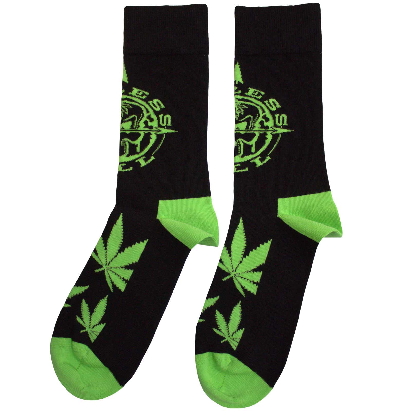 Cypress Hill Unisex Ankle Socks: Logo & Leaves (Black)
