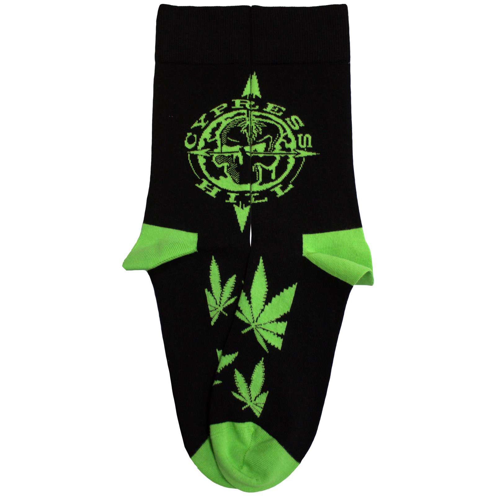 Cypress Hill Unisex Ankle Socks: Logo & Leaves (Black)