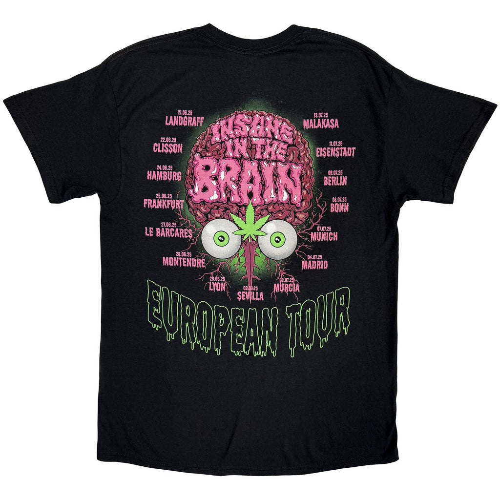 Cypress Hill Unisex T-Shirt: Insane In The Brain EU Tour '25 (Black) (Ex-Tour)
