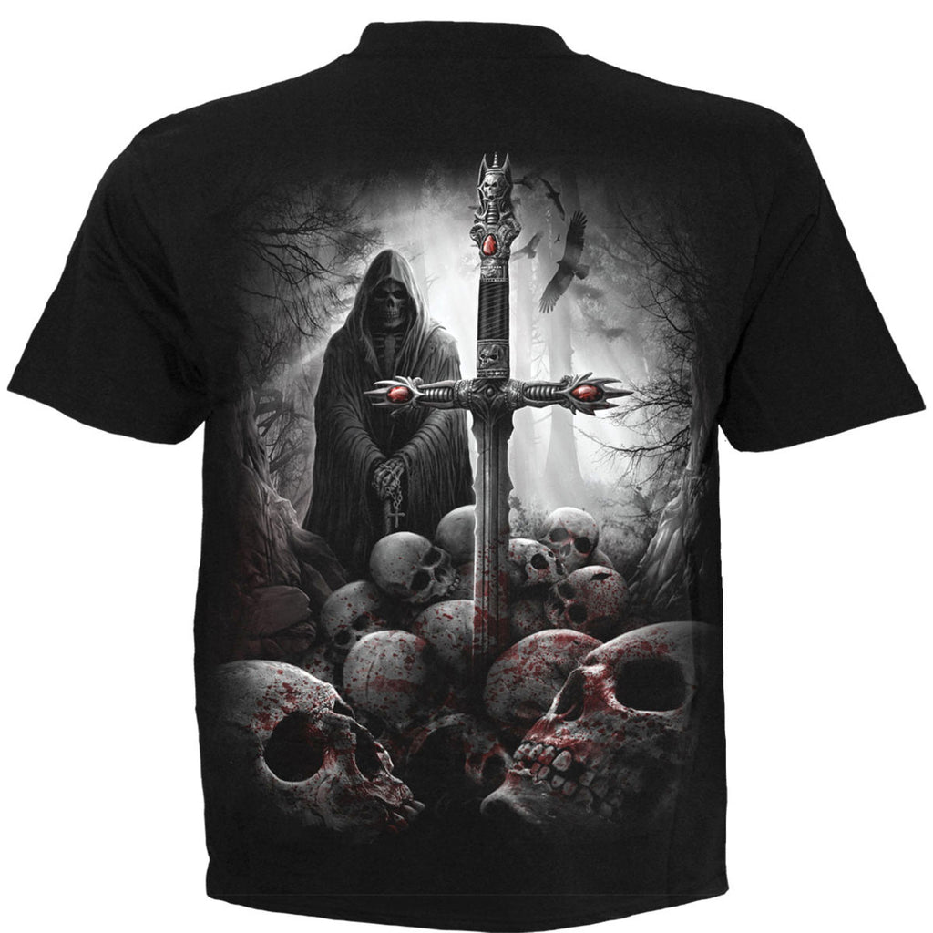 Spiral Unisex T-Shirt: Soul Searcher (Black) (Back Print)