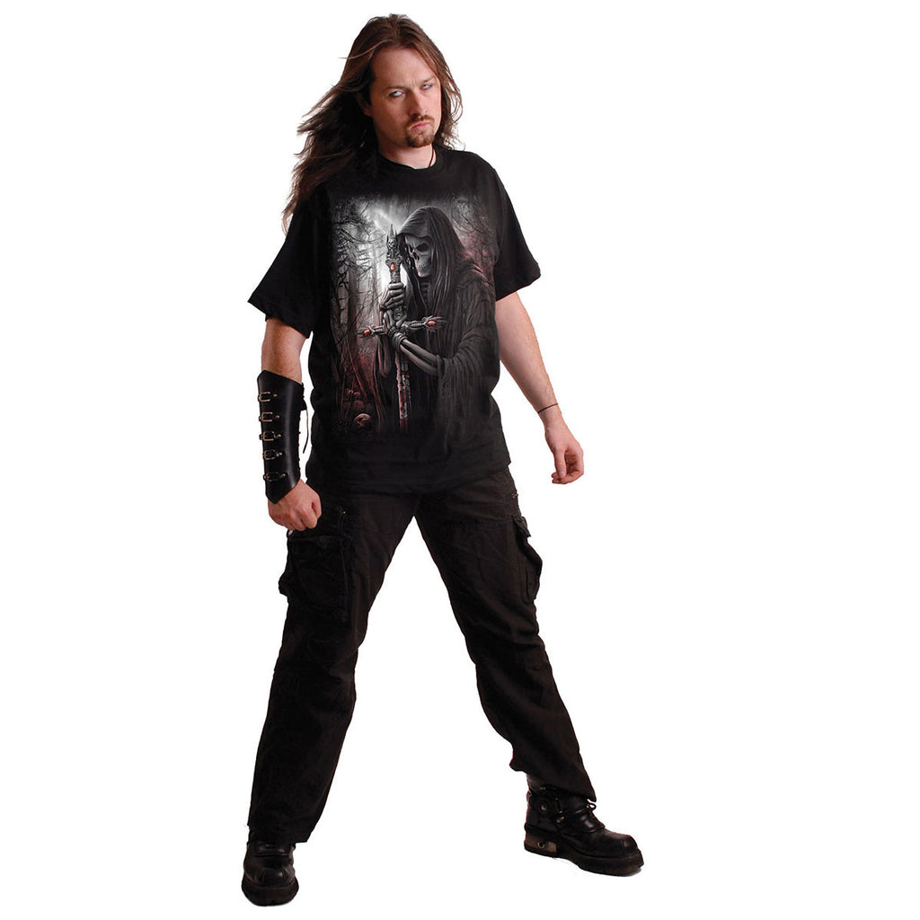 Spiral Unisex T-Shirt: Soul Searcher (Black) (Back Print)