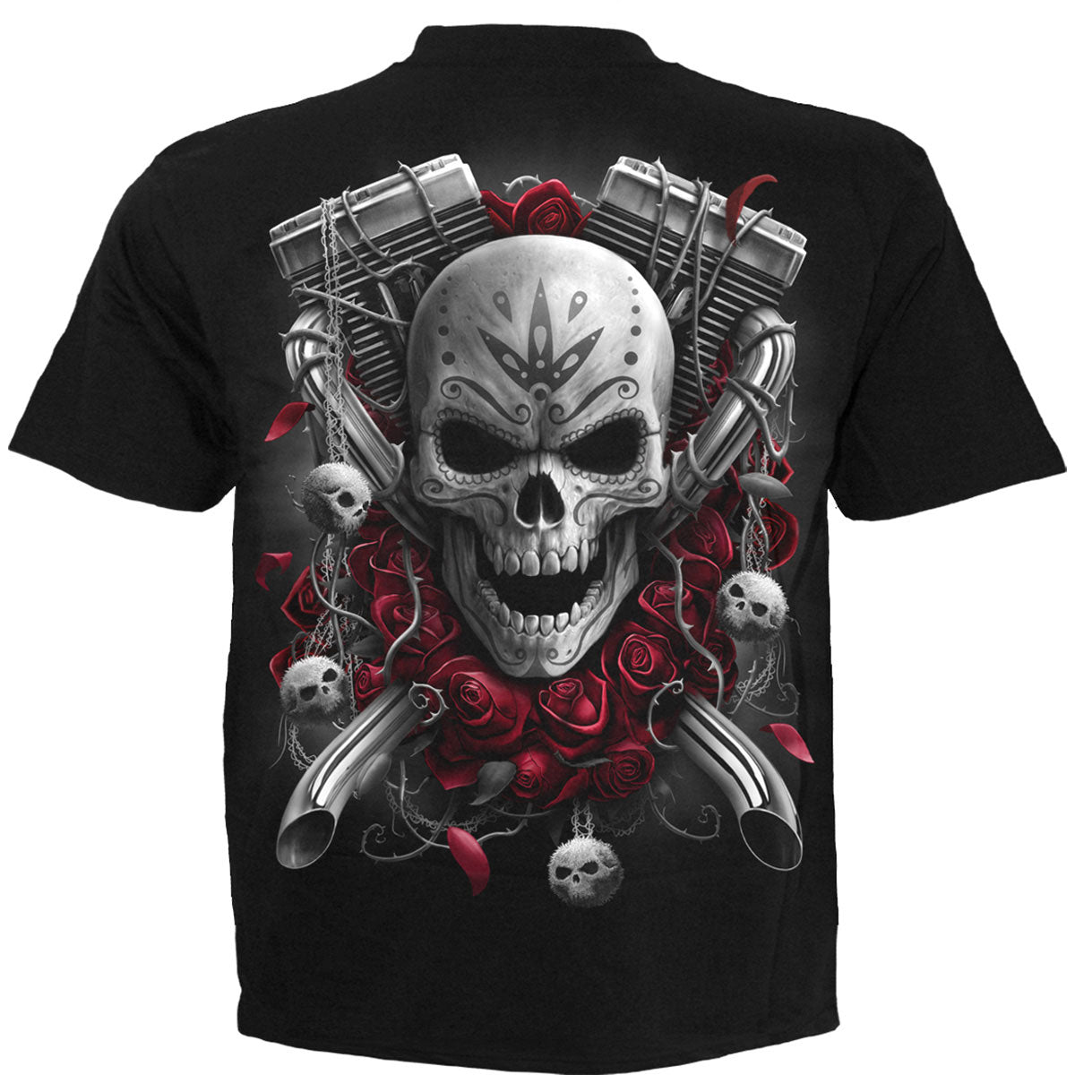 Spiral Unisex T-Shirt: DOTD Bikers (Black) (Back Print)