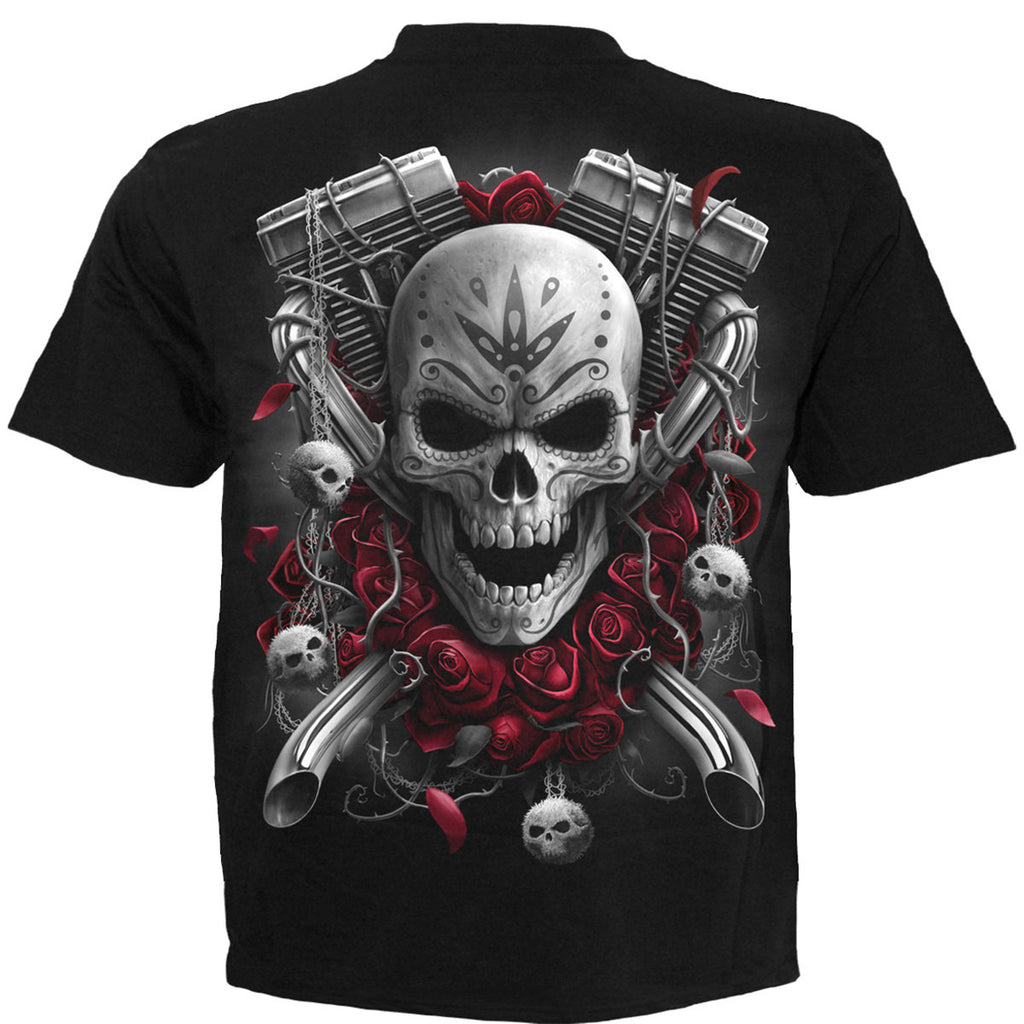 Spiral Unisex T-Shirt: DOTD Bikers (Black) (Back Print)