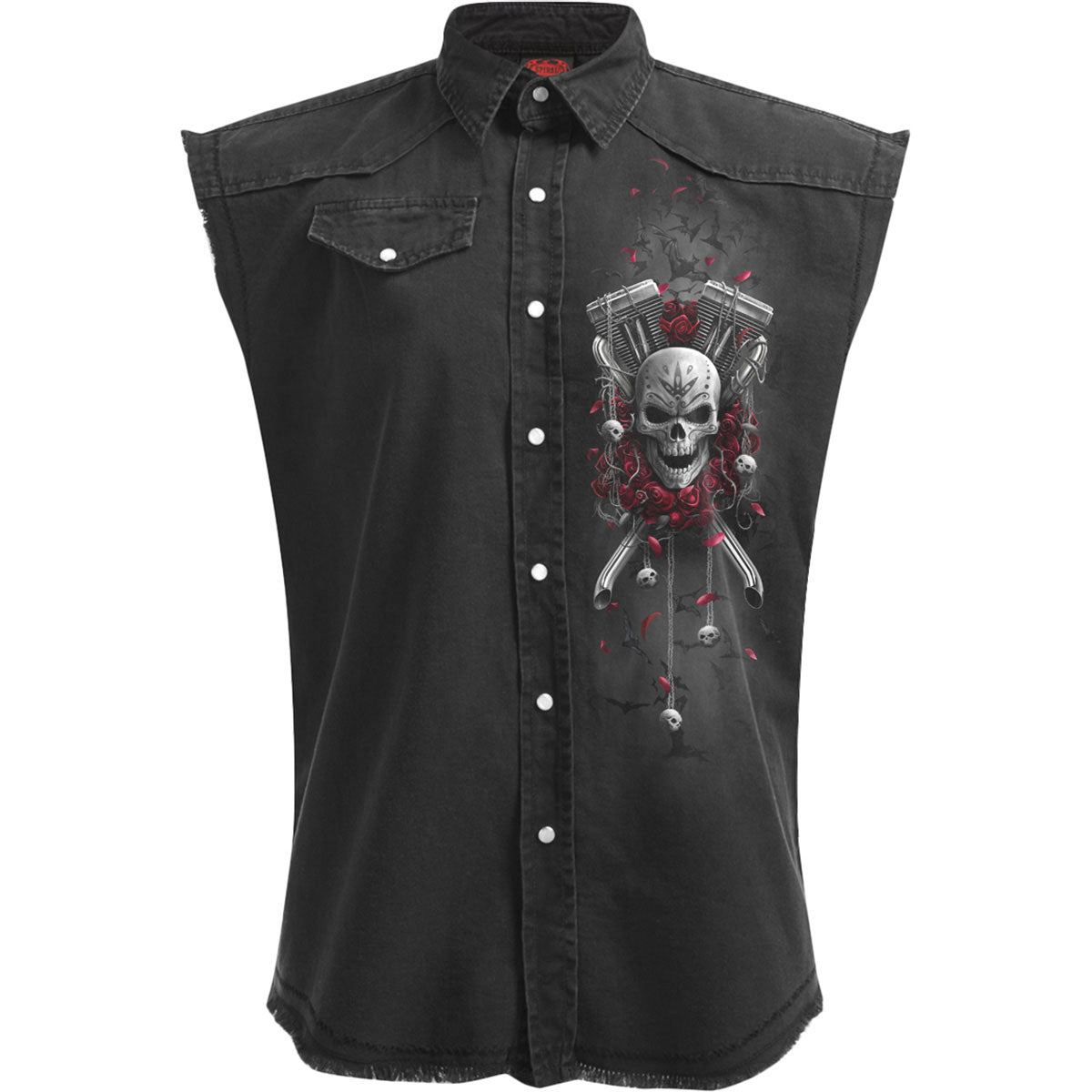 Spiral Unisex Worker Shirt: DOTD Bikers (Black) (Back Print)