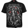 Spiral Unisex T-Shirt: Reaper's Door (Black) (Back Print)