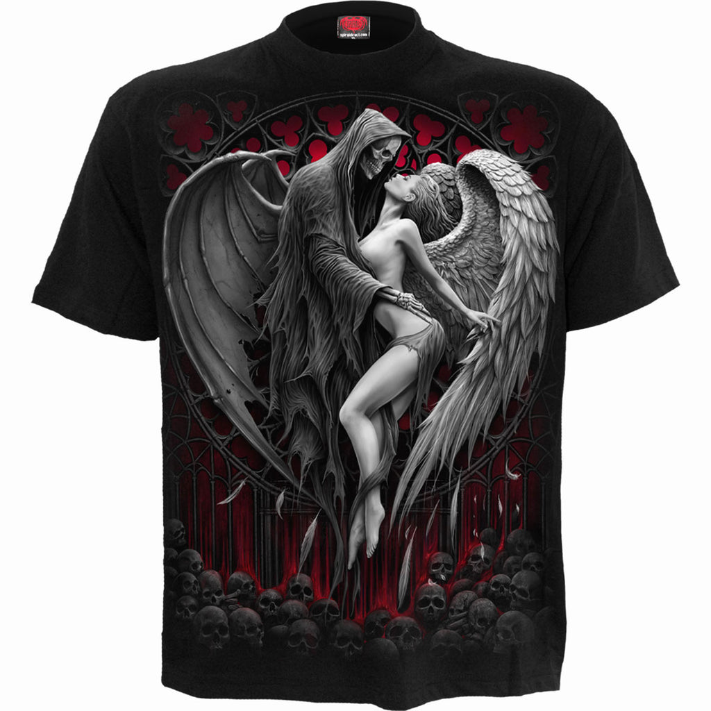 Spiral Unisex T-Shirt: Forbidden (Black) (Back Print)
