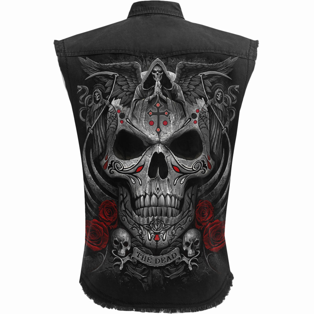Spiral Unisex Worker Shirt: The Dead (Black) (Back Print)