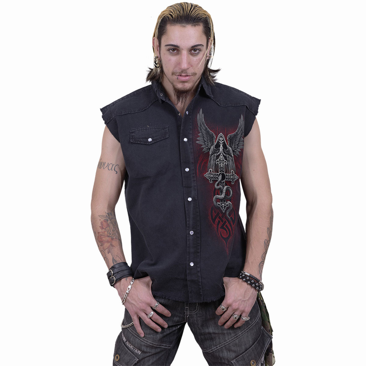 Spiral Unisex Worker Shirt: The Dead (Black) (Back Print)