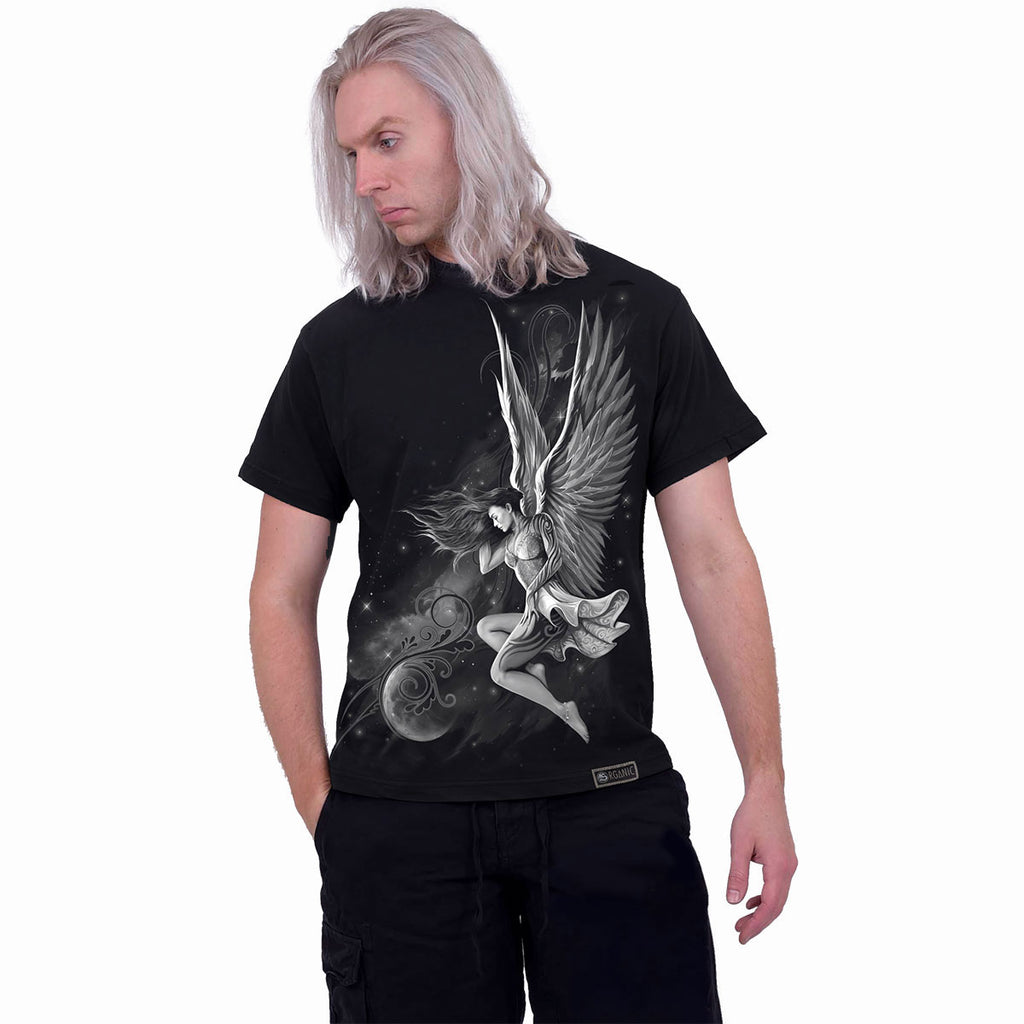 Spiral Unisex Organic T-Shirt: Lucid Dreams (Black) (Back Print)